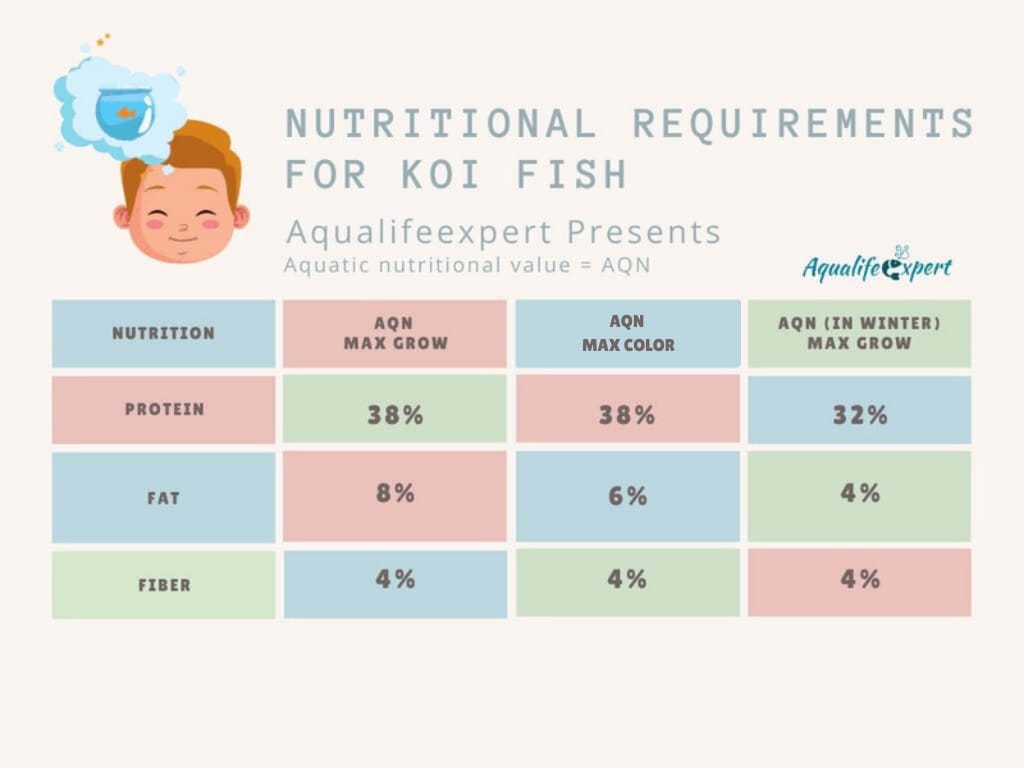 Nutrition requirements for koi
